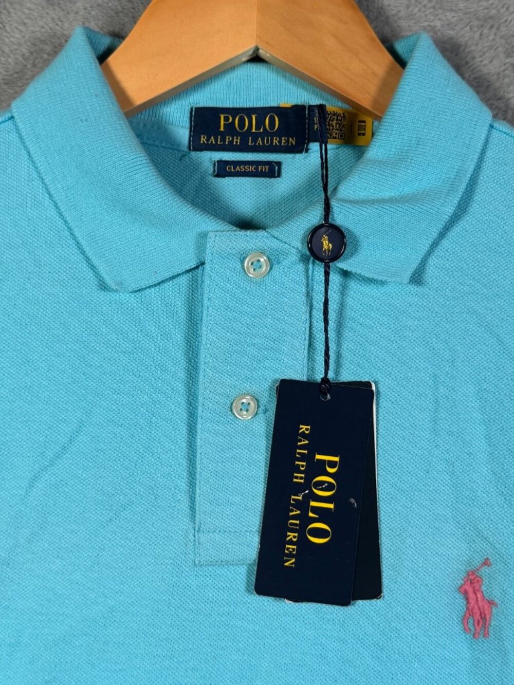Polo Ralph Lauren Shirt Mens S Blue Classic Fit Pink Pony Short Sleeve $118